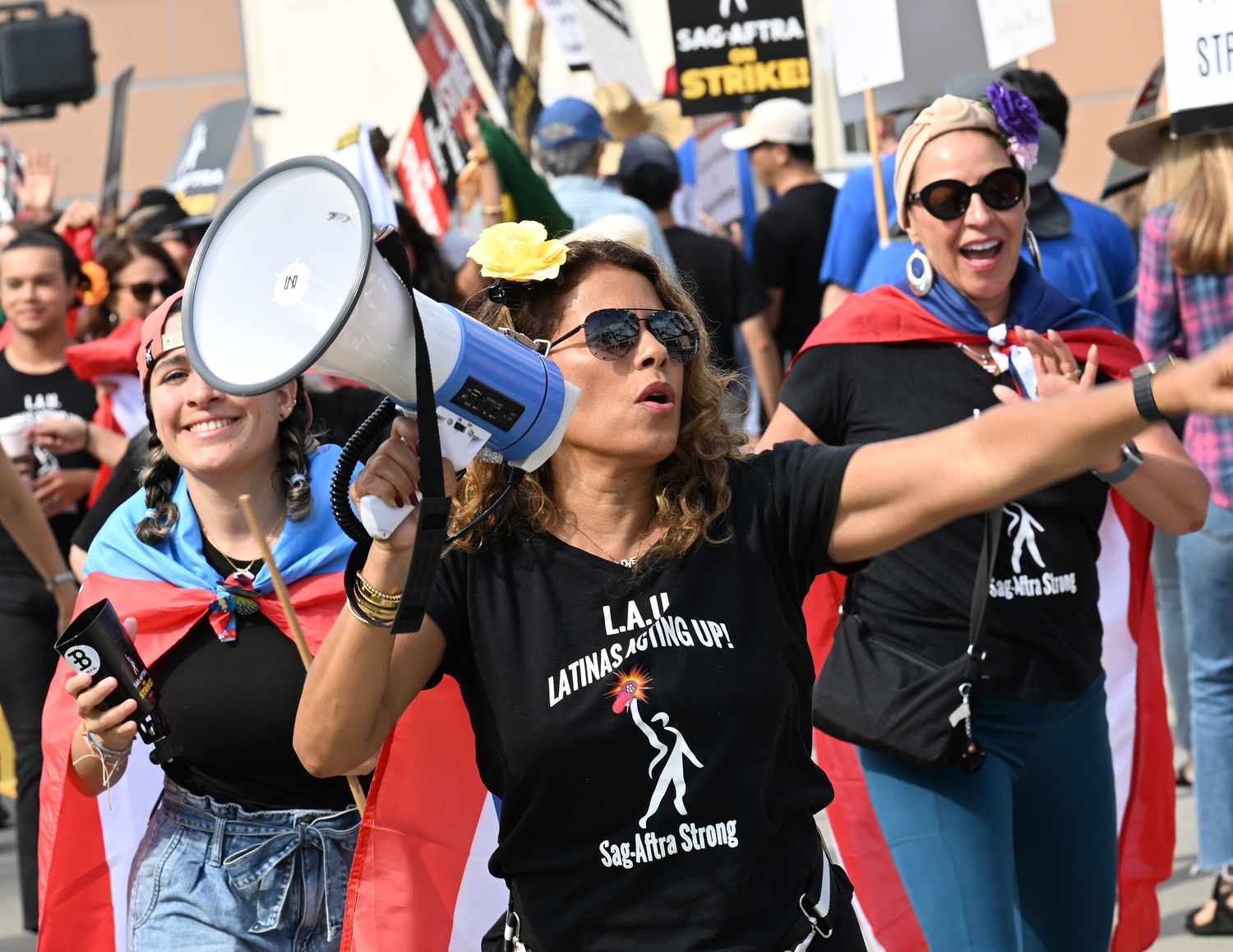 SAG-AFTRA and WGA on the picket line in front of FOX Studios