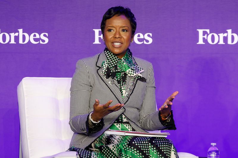 Mellody Hobson speaks during the 2023 Forbes Iconoclast Summit