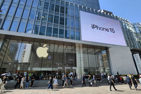 An Apple store location in Shanghai, China.