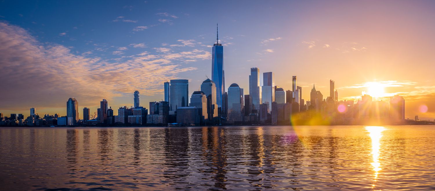 A view of lower Manhattan. 