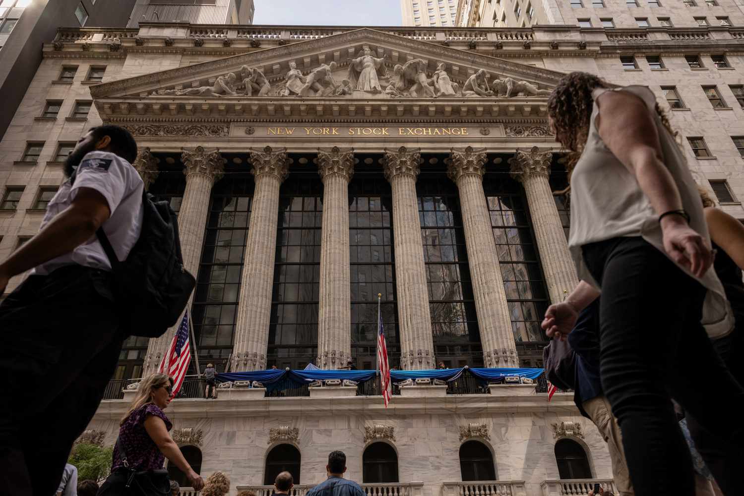 The facade of the New York Stock Exchange.