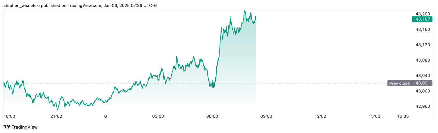 DJIA futures - Jan. 6, 2025
