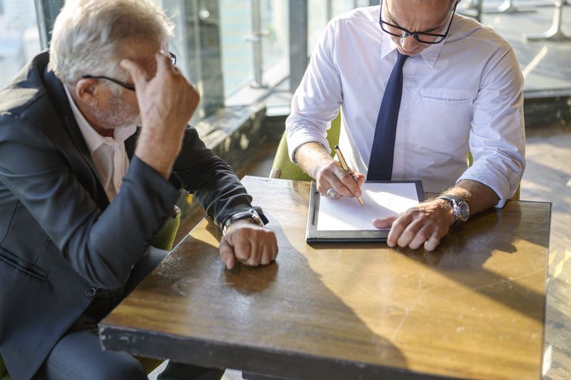 Man refinancing a loan