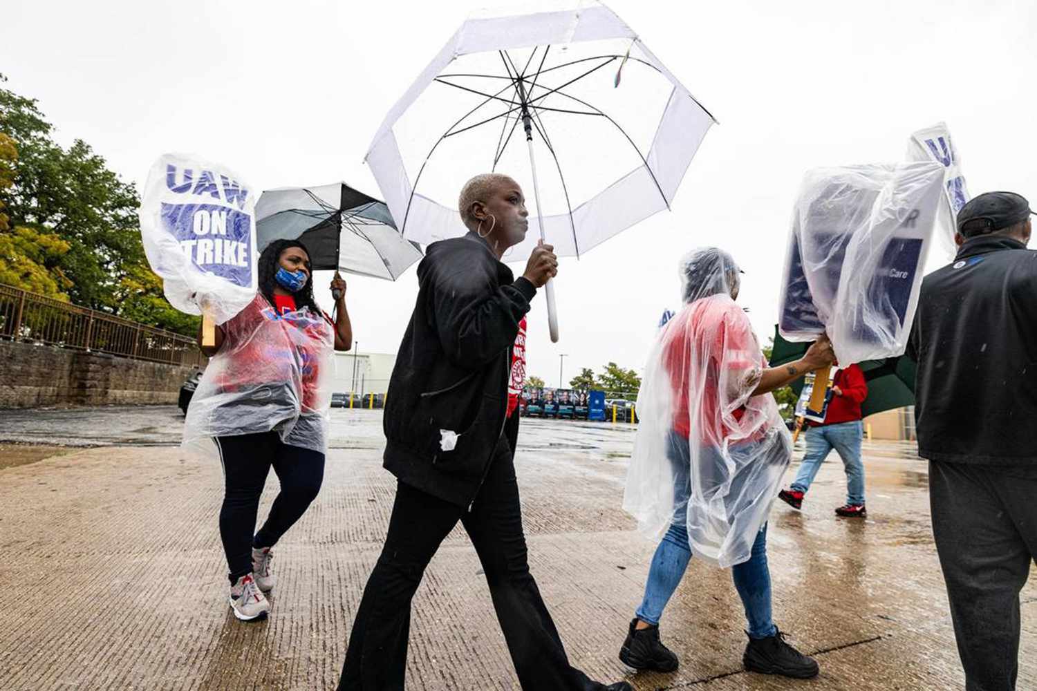 United Auto Workers on strike at a General Motors plant. 