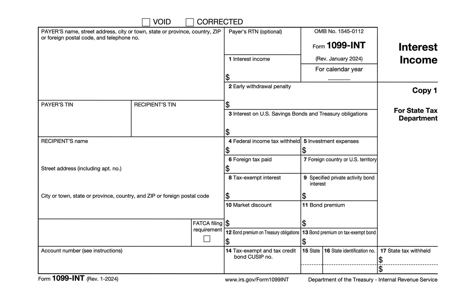Form 1099-INT 2024