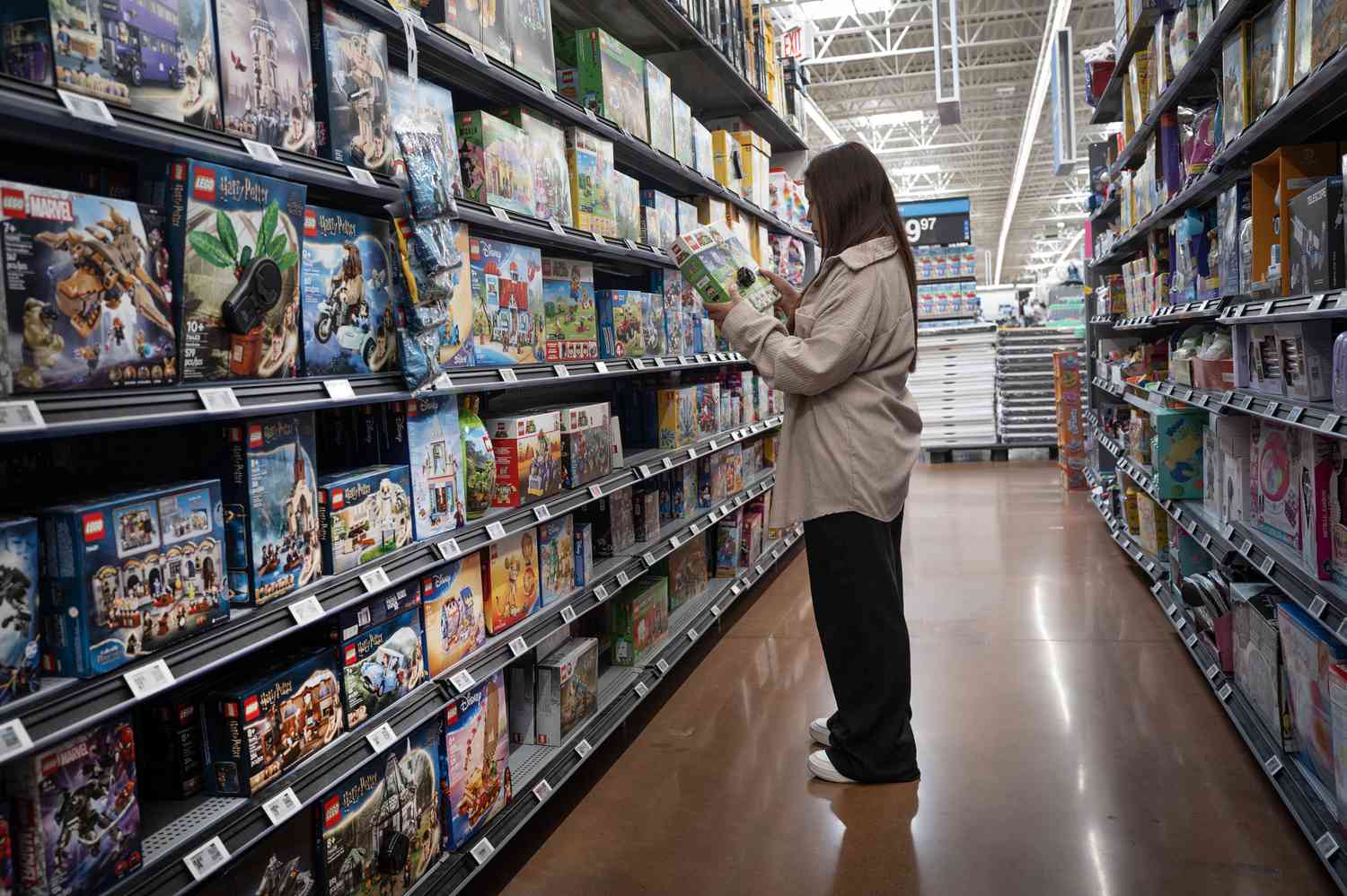 A customer shops for toys at a big box retailer on May 12, 2025 in Chicago, Illinois.