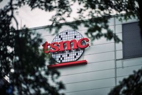 TSMC logo in Hsinchu, Taiwan campus. 