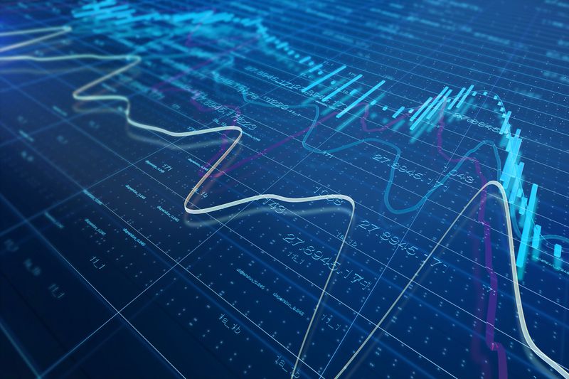 Digital stock market chart