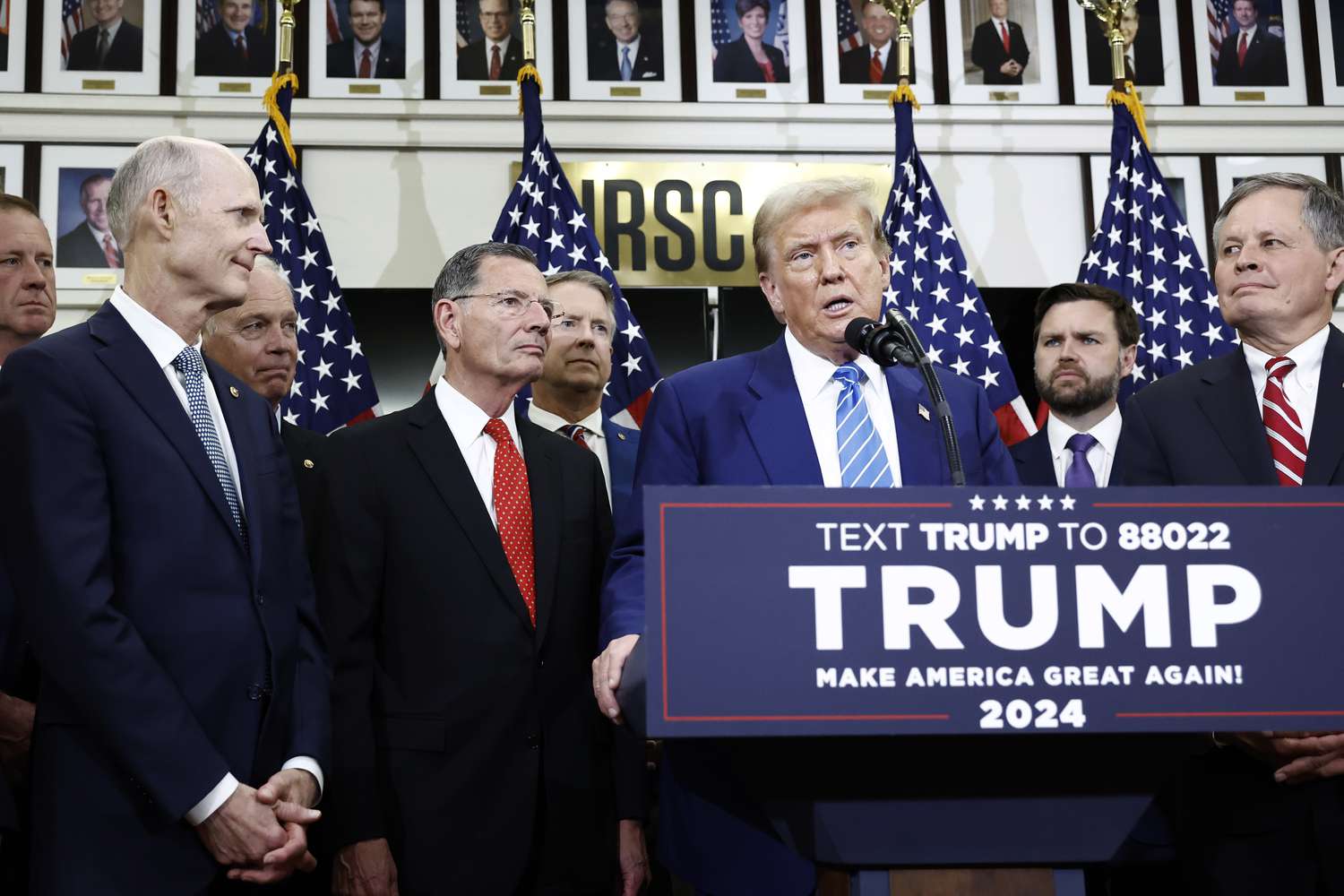 Donald Trump at a rally 2024