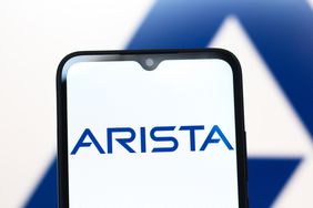 Arista Networks logo displayed on a smartphone screen.