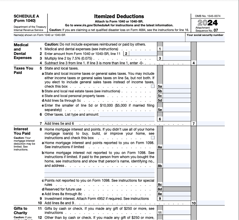 Schedule A (Form 1040)