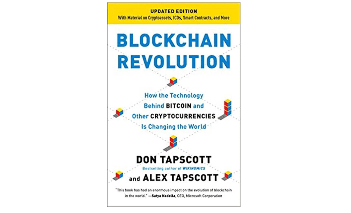 Book cover for "Blockchain Revolution" by Don Tapscott and Alex Tapscott