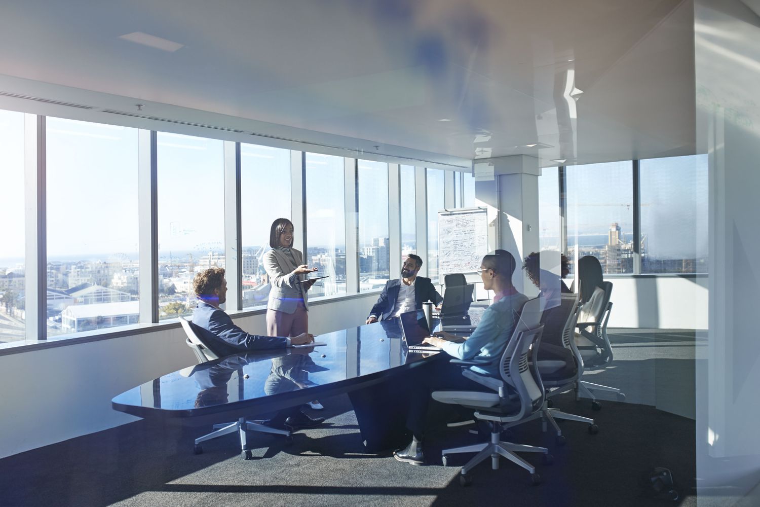 Colleague presenting in a conference room