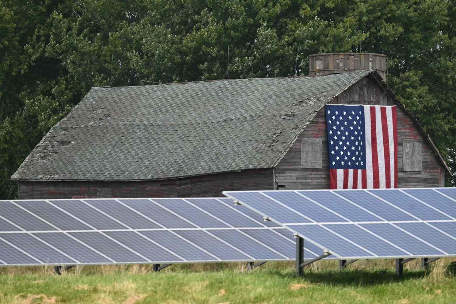 Solar panels in Westby, Wisconsin.