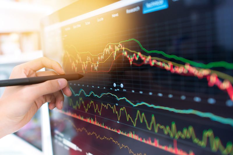 Business Analysis Stockmarket With Digital Tablet