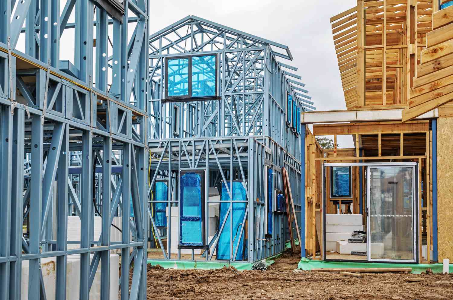 Homes being built.
