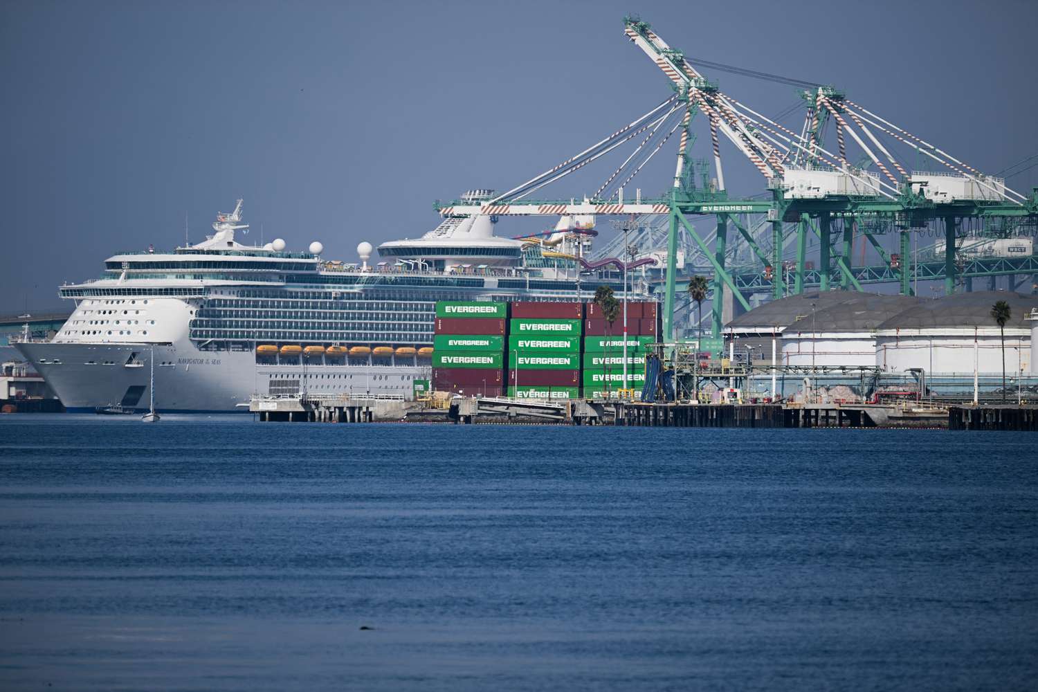 Royal Caribbean Navigator of the Seas cruise ship at the Port of Los Angeles