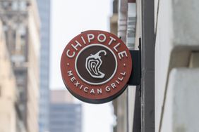 A Chipotle sign on a New York City store. 