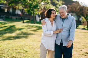 Couple walking in a Park
