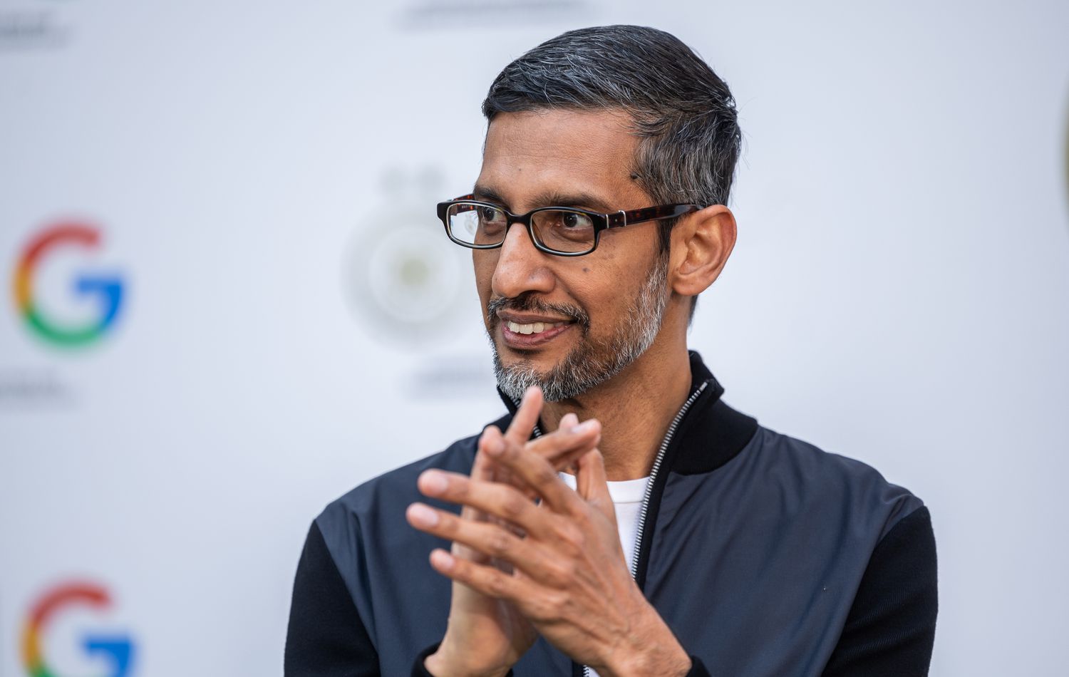 Sundar Pichai, CEO Google and Alphabet attends the Germany Women and Google Partnership event at Google office on May 25, 2023 in Berlin, Germany.