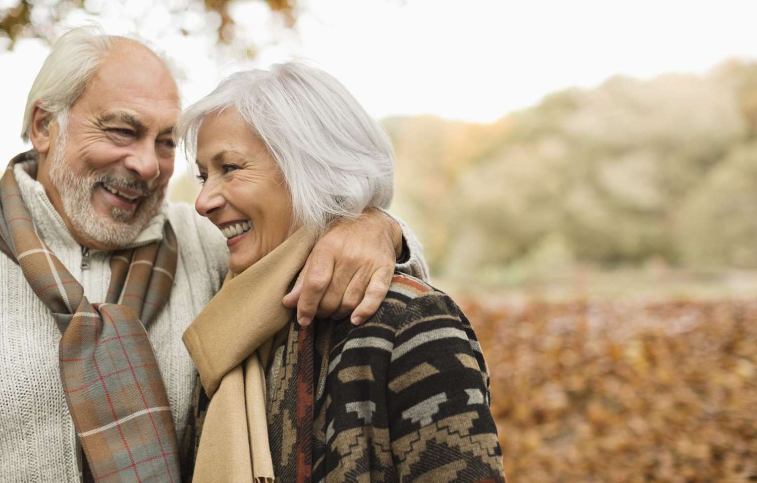 Older couple outside