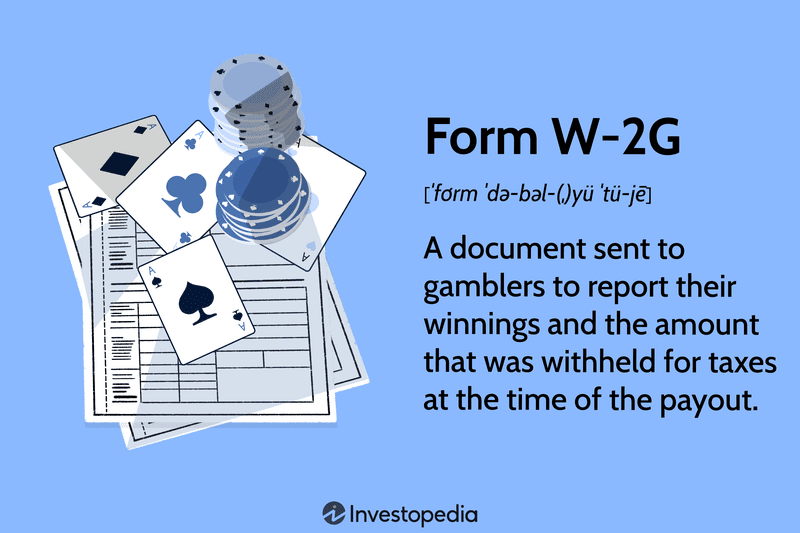 Form W-2G: A document sent to gamblers to report their winnings and the amount that was withheld for taxes at the time of the payout.