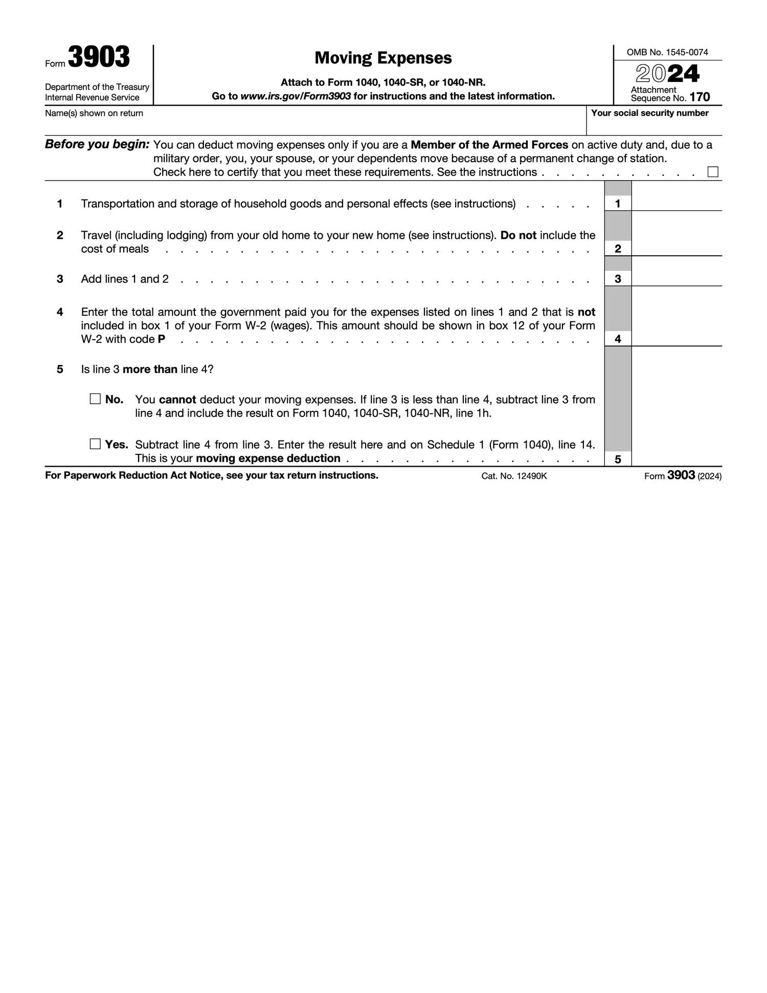 IRS Form 3903