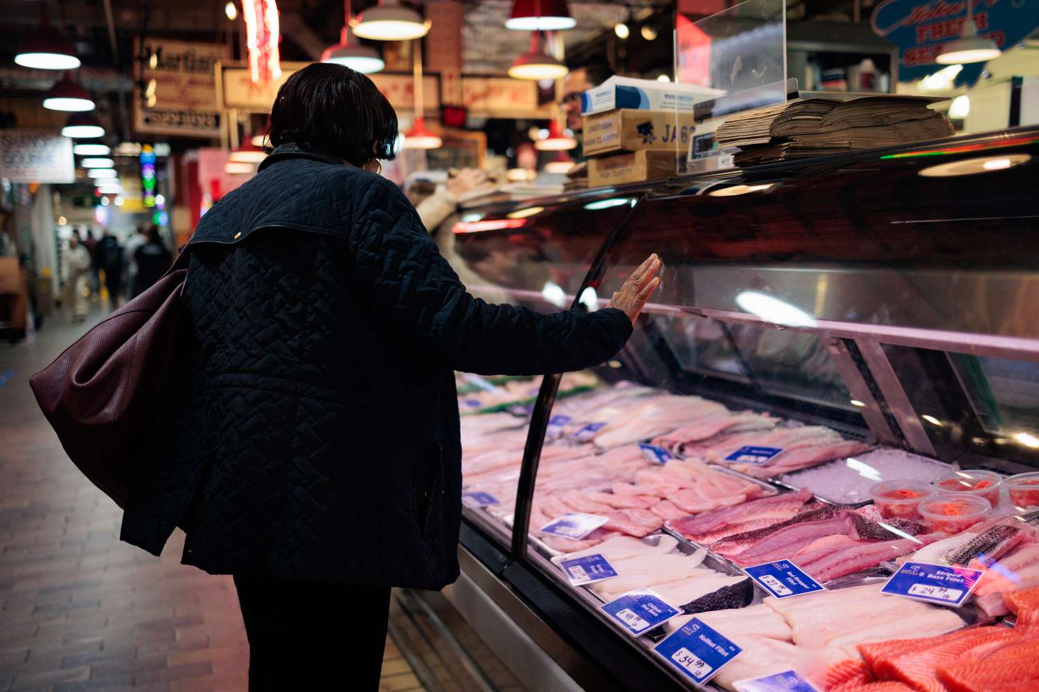 Shoppers at the Reading Terminal Market in Philadelphia, Pennsylvania, US, on Monday, Feb. 12, 2024. 