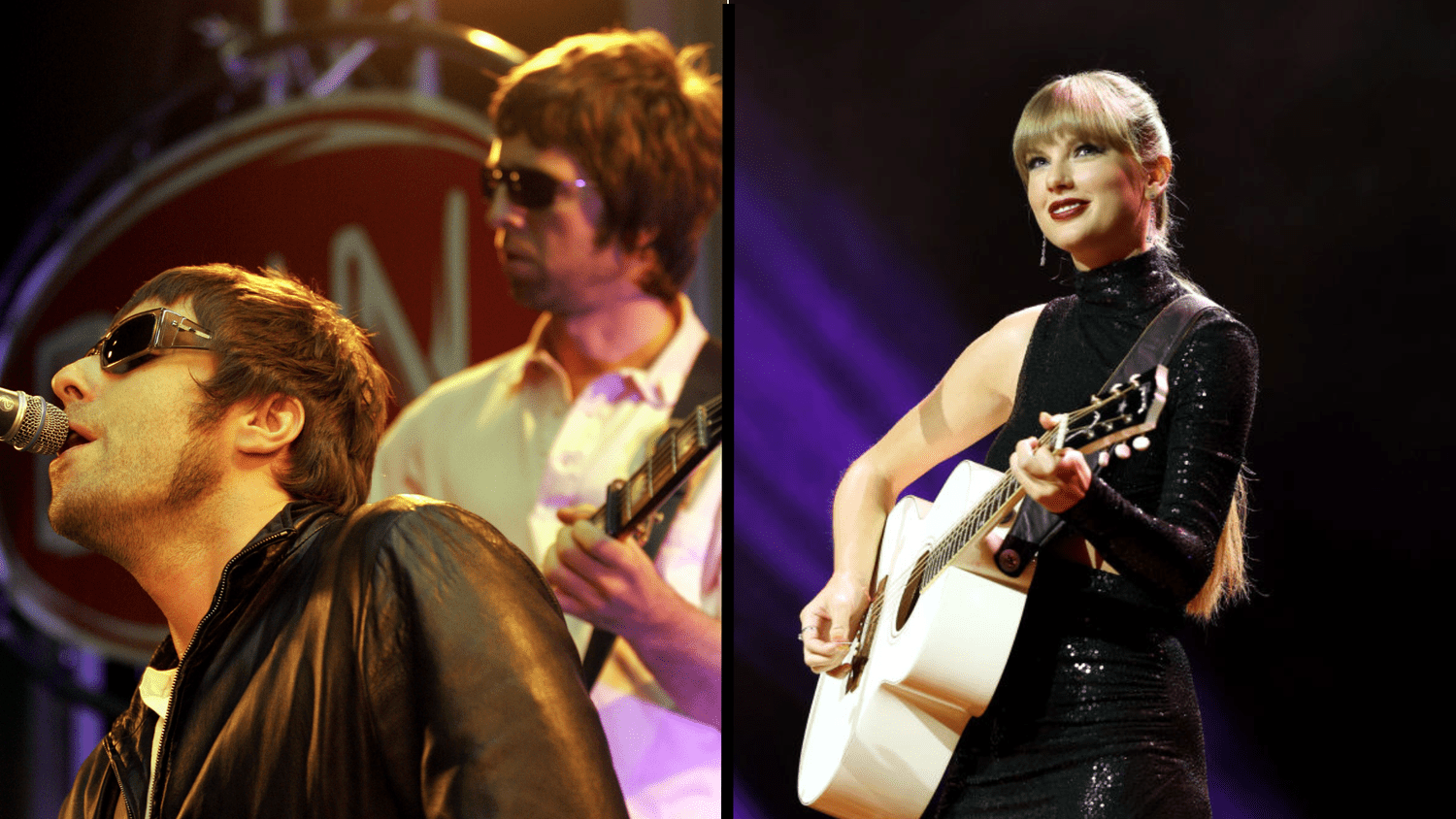 illustration showing Oasis and Taylor Swift