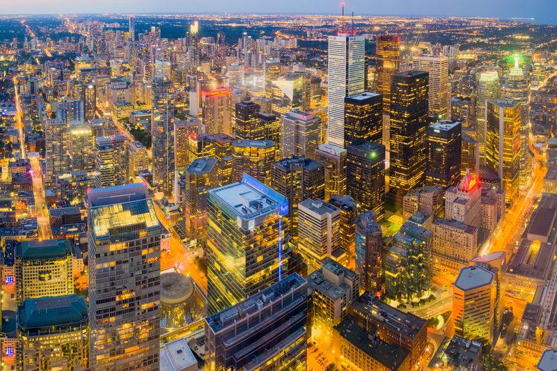 Toronto cityscape at dusk
