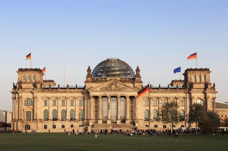 The german parliament building.