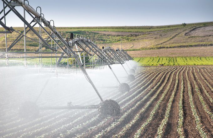 Image of agricultural equipment in field