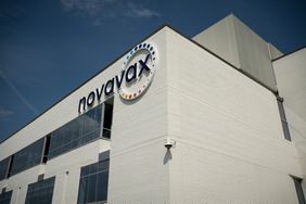 Signage at a Novavax facility in Gaithersburg, Maryland