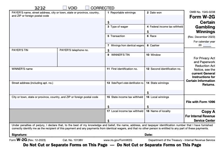 Form W-2G