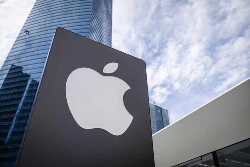Apple signage.