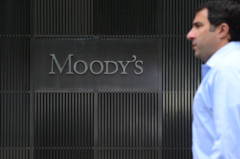 Moody's sign outside of headquarters