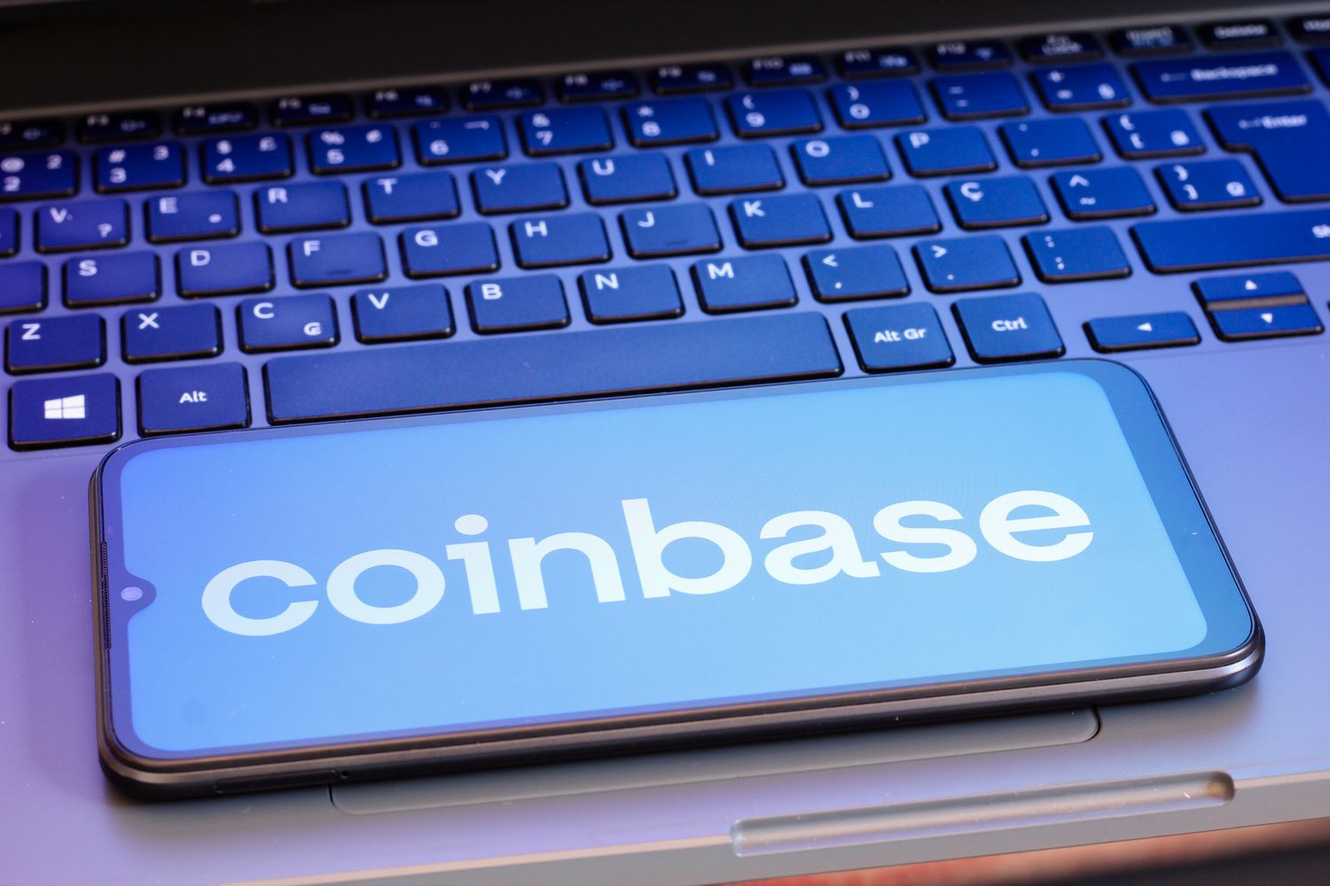 Coinbase logo.