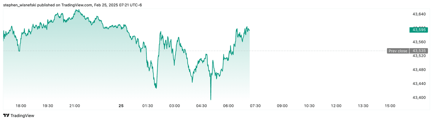 DJIA futures - Feb. 25, 2025