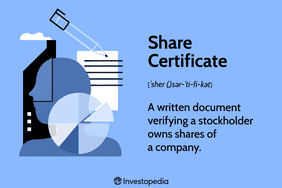 Share Certificate: A written document verifying a stockholder owns shares of a company.