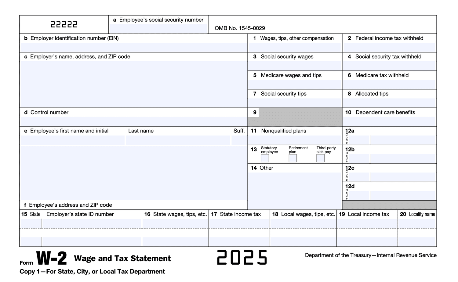 Form W-2 2025