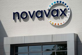 Signage at a Novavax facility in Gaithersburg, Maryland