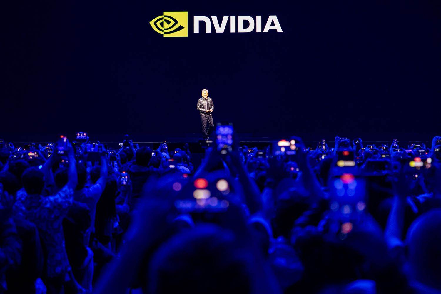 Jensen Huang, co-founder and chief executive officer of Nvidia Corp., during an event in Taipei, Taiwan.