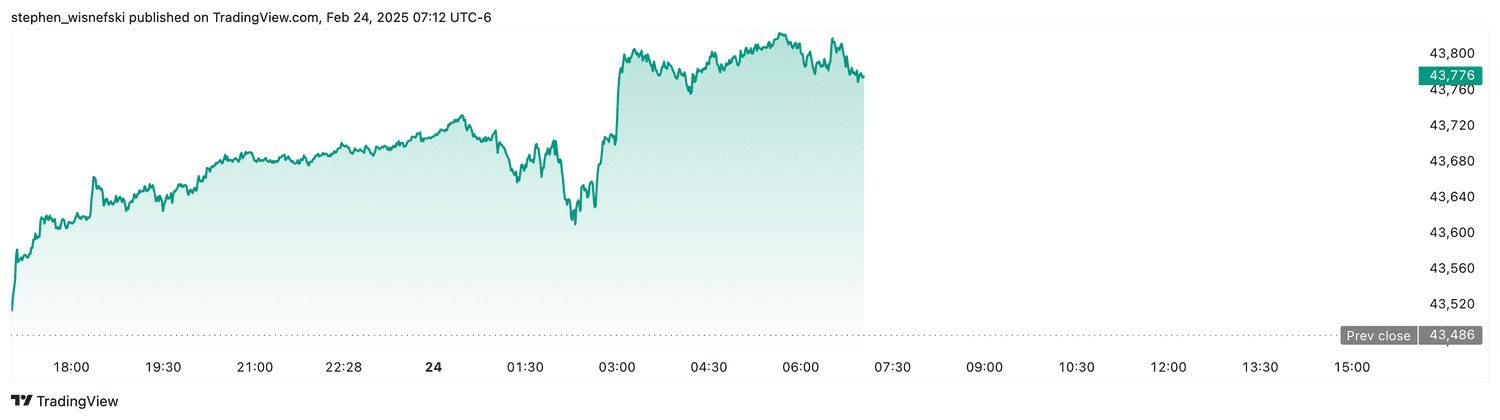 DJIA futures - Feb. 24, 2025