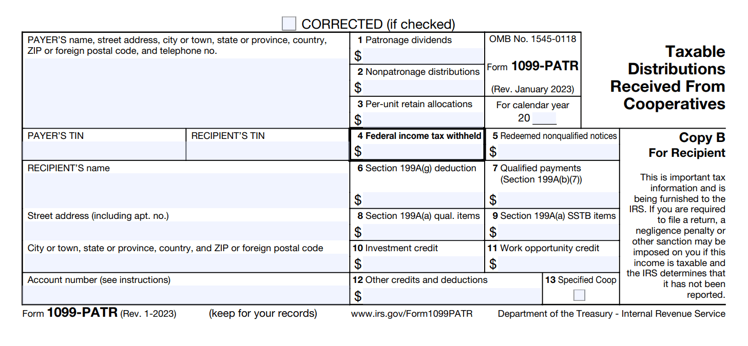 Form 1099-PATR