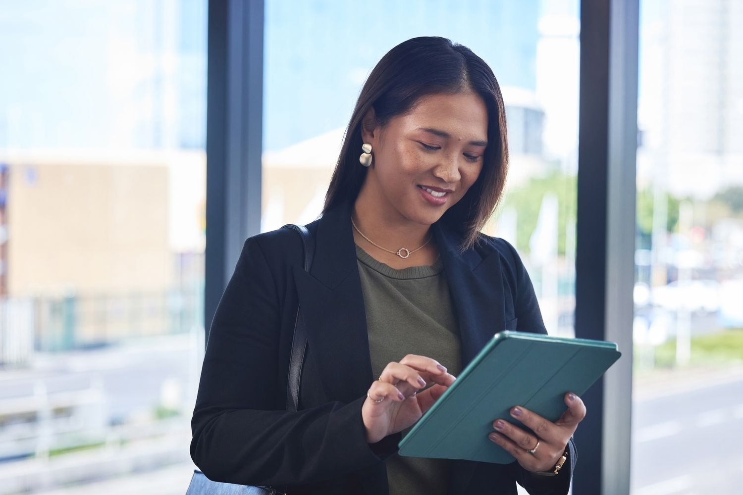 Woman with tablet