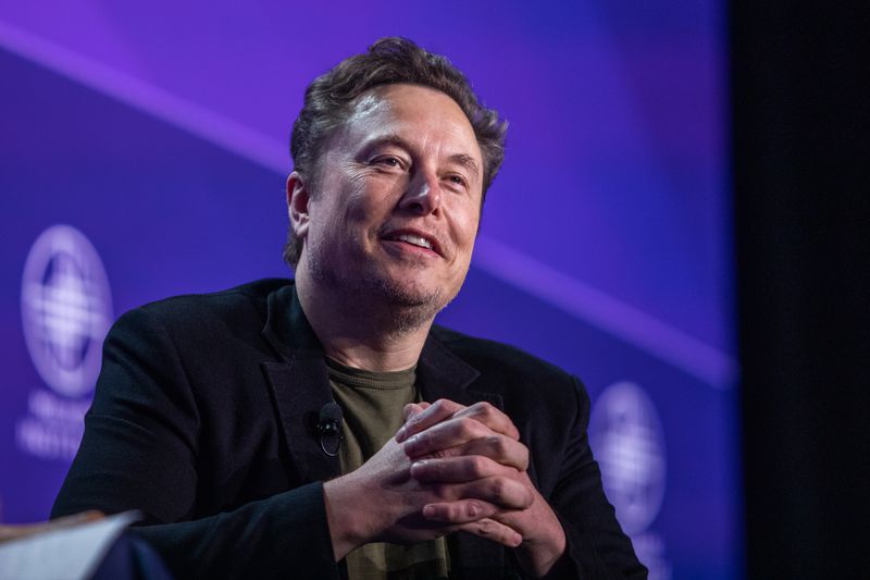 Elon Musk, co-founder of Tesla and SpaceX and owner of X Holdings Corp., speaks at the Milken Institute's Global Conference at the Beverly Hilton Hotel,on May 6, 2024 in Beverly Hills, California. 