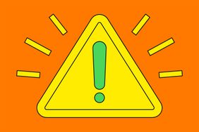Warning sign with exclamation inside a triangle