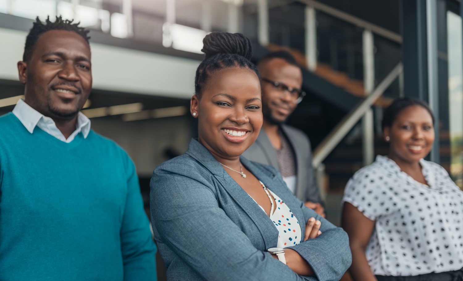 Group of professional black people