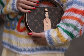 Brown leather bag from Louis Vuitton.