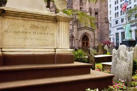 Alexander Hamilton's grave site at Trinity Church near ground zero, Manhattan, New York City, New York State, USA